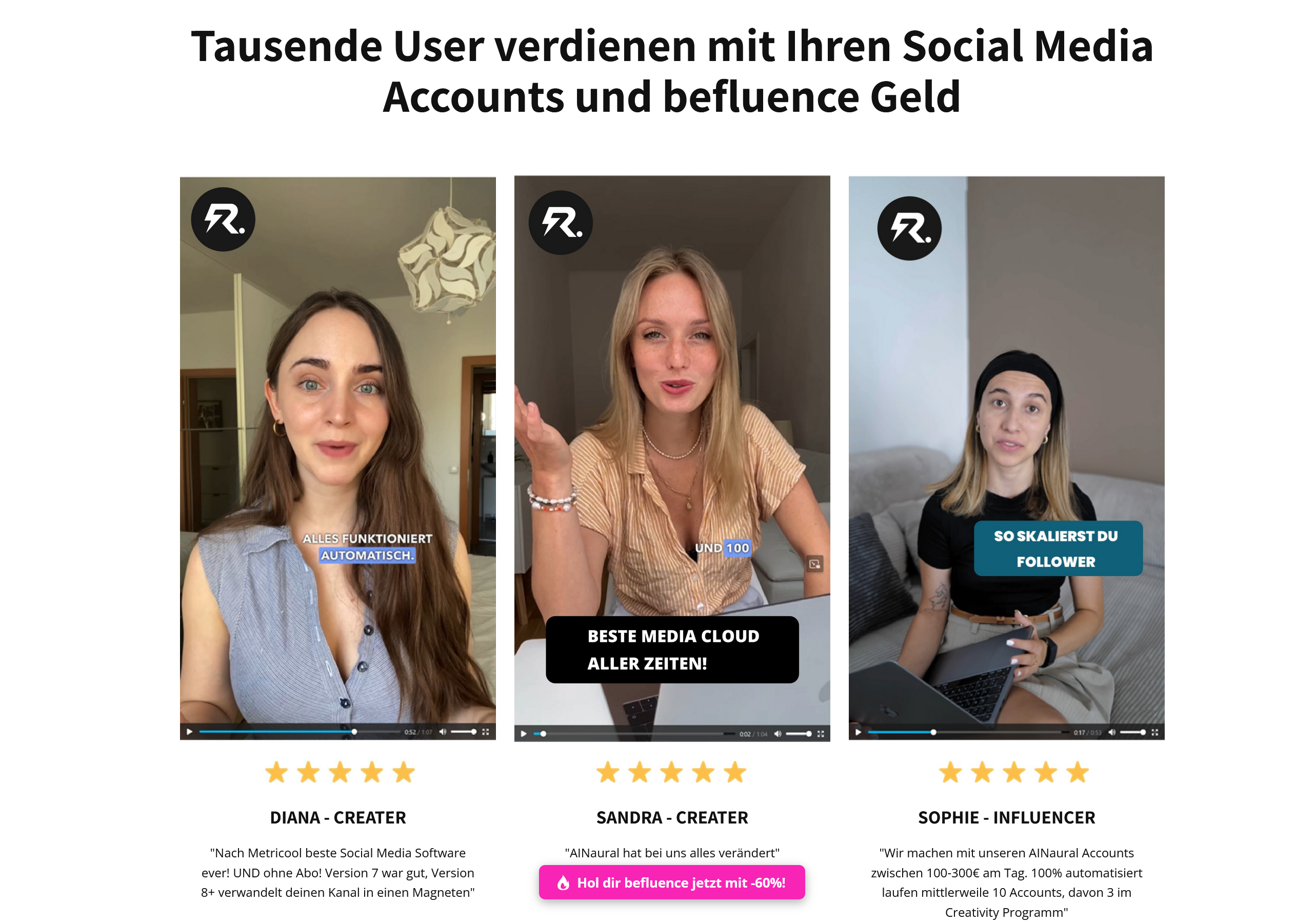 Etablierte KI SaaS Plattform 'befluence.de' (Content Cloud &amp; Influencer Tools)