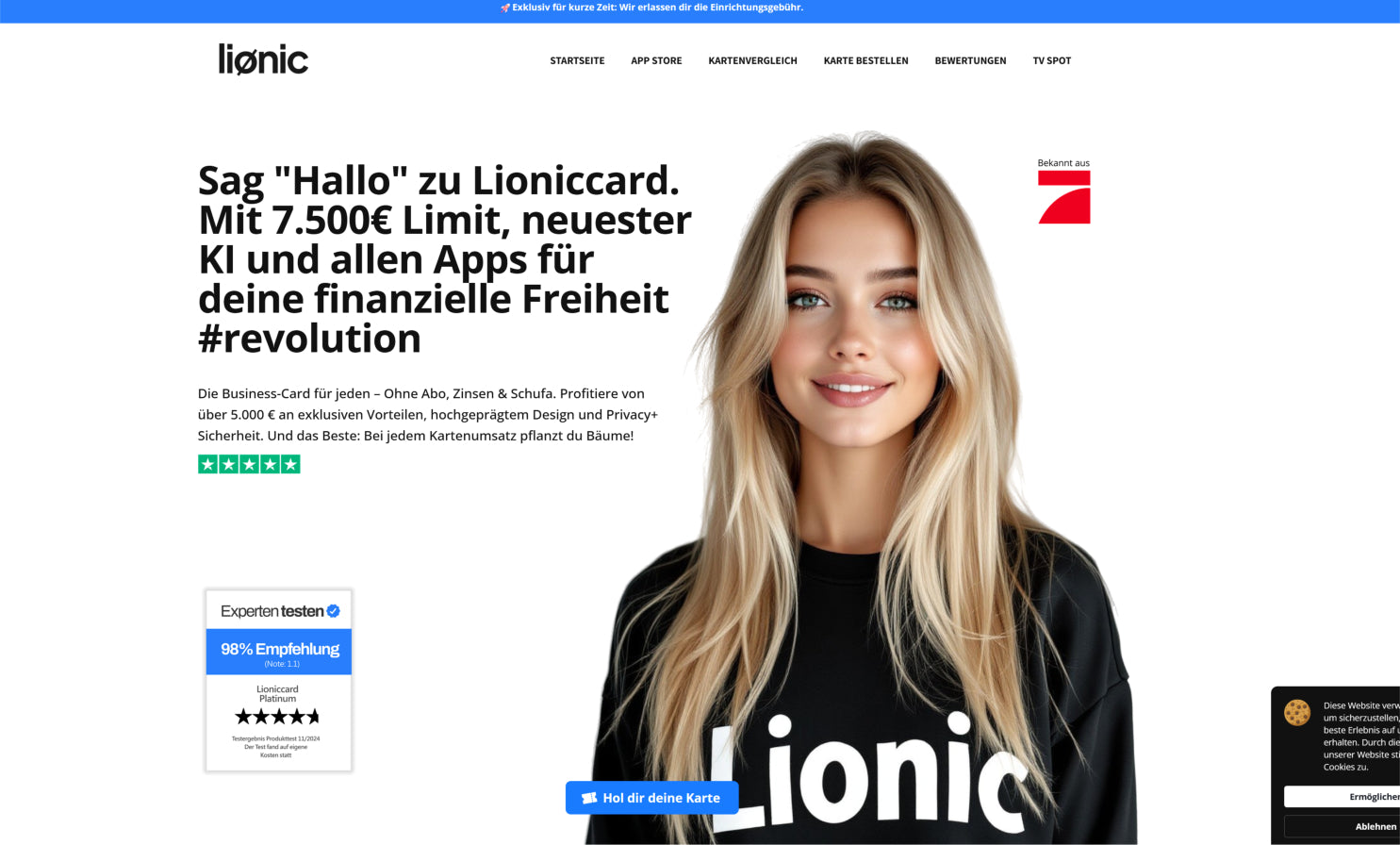 Lioniccard by Digital Bank bis zu 50€ pro kostenlosem Lead 92% Akzeptanzrate